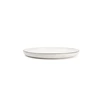 850001 Ø27 new china bone plat bord studio base salt and pepper s&p wit servies zwart randje