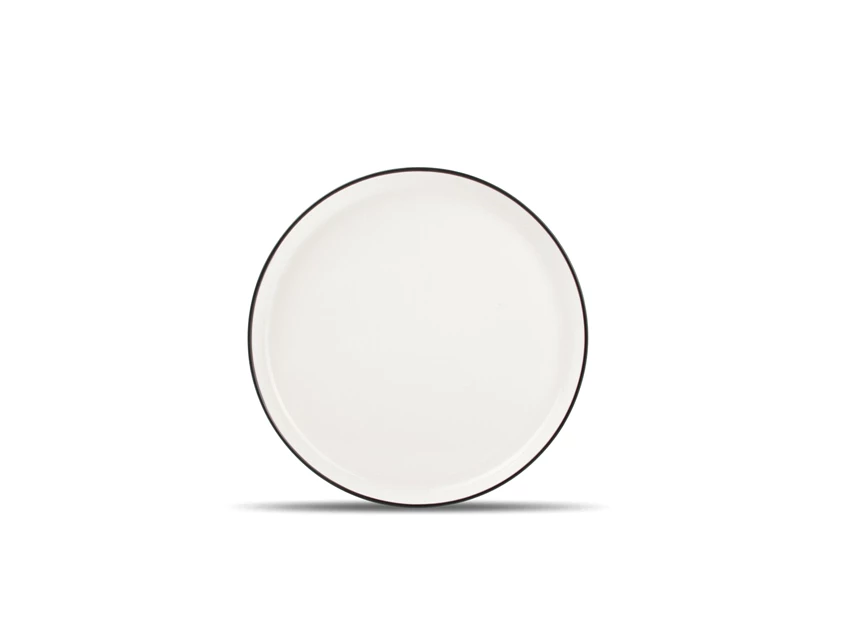 850000 Ø19 studio base salt and pepper s&p wit servies zwart randje new china bone plat bord