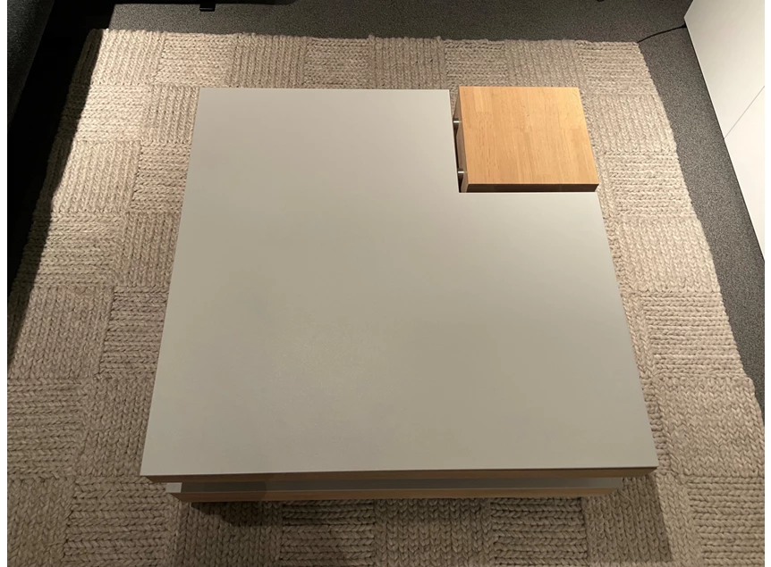 Bovenkant Salontafel Split keramiek light grey romp natural oak Karat