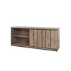 Dressoir Stefan 230cm in Canyon Oak schuifdeur linkerdeur open legplank