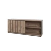 Dressoir Stefan 230cm in Canyon Oak rechterdeur open legplank schuifdeur