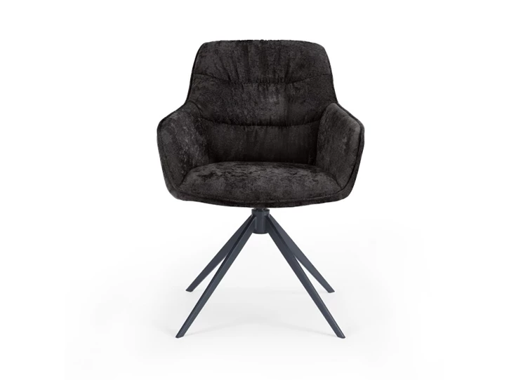 Armstoel Como in stof Antraciet voorkant.jpg