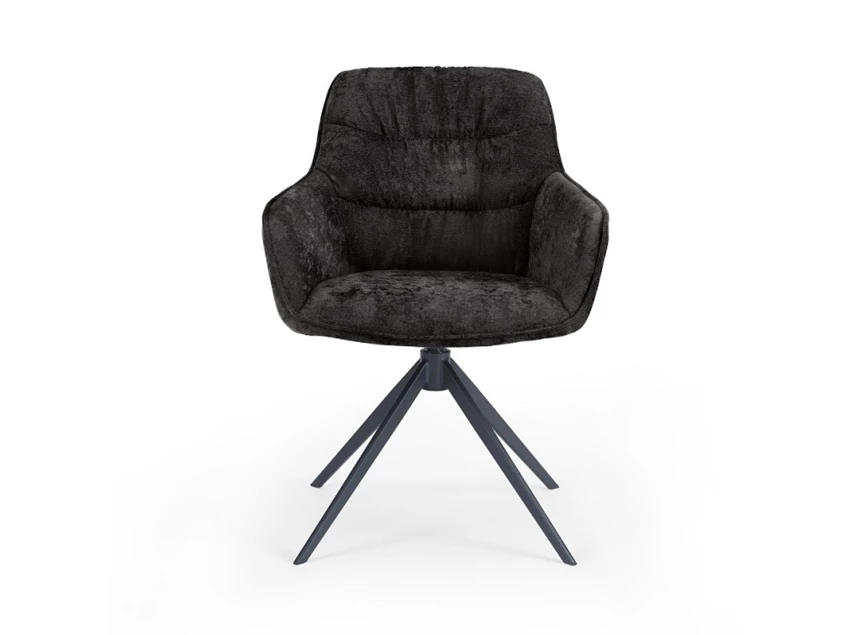 Armstoel Como in stof Antraciet voorkant.jpg
