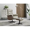 relaxzetel James + poef leder B506 silver sfeer.png