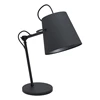 39866 staal tafellamp modern kap leeslamp granadillos bureaulamp eglo zwart textiel