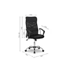 Rousseau 9715-107.80 bureaustoel max zwart productfoto afmeting