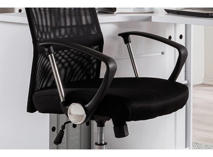 Rousseau 9715-107.80 bureaustoel max zwart sfeerbeeld detail zitting