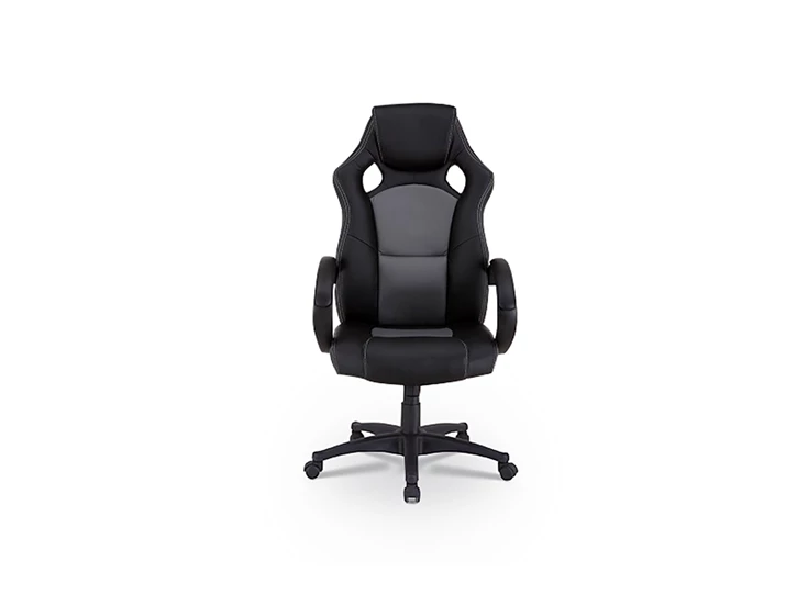 Rousseau 9820-149.60 gamingstoel Racer zwart pu productfoto recht voorkant
