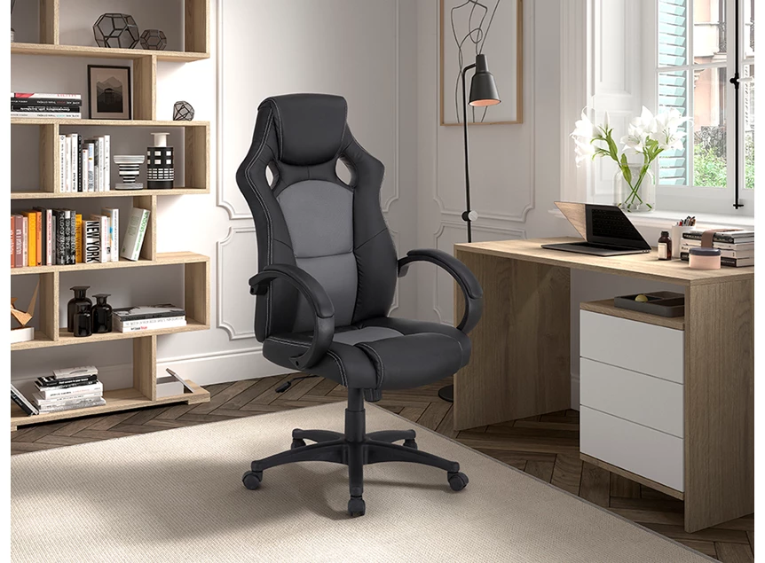 Rousseau 9820-149.60 gamingstoel Racer zwart pu sfeerbeeld bureau