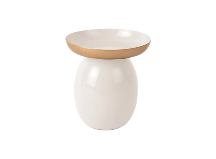 Mila pillar candle holder- small- wit