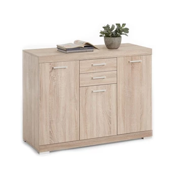 4020-303 XL Bristol 3 XL commode 3 deuren 2 laden eik productfoto schuin
