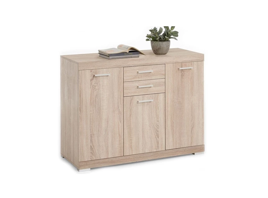 4020-303 XL Bristol 3 XL commode 3 deuren 2 laden eik productfoto schuin