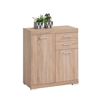 4020-002 Bristol 2 commode 2 deuren 2 laden eik productfoto schuin