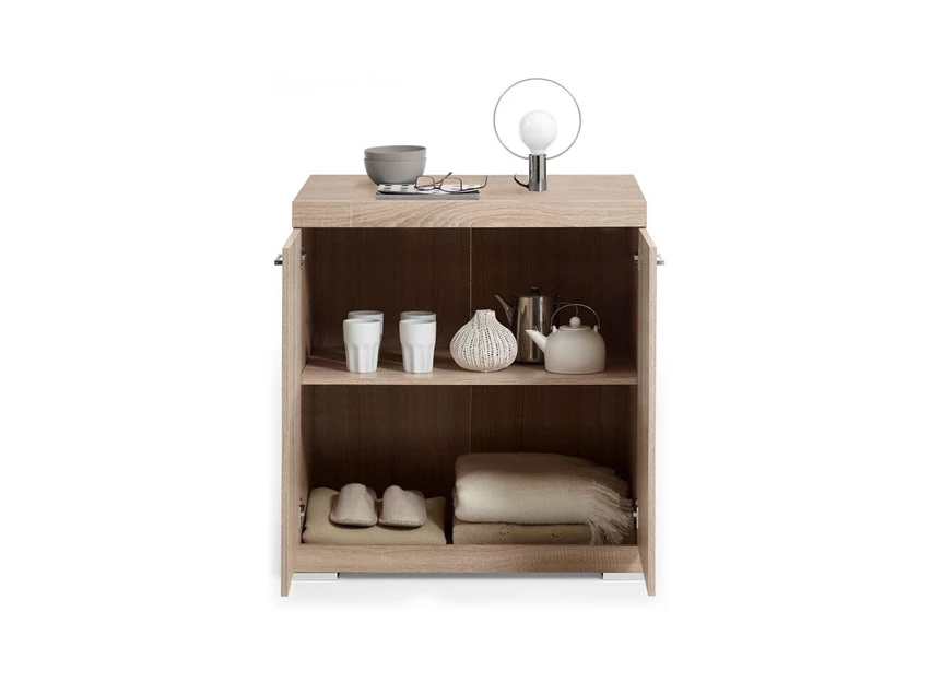 4020-001 Bristol 1 commode 2 deuren eik productfoto recht deuren open