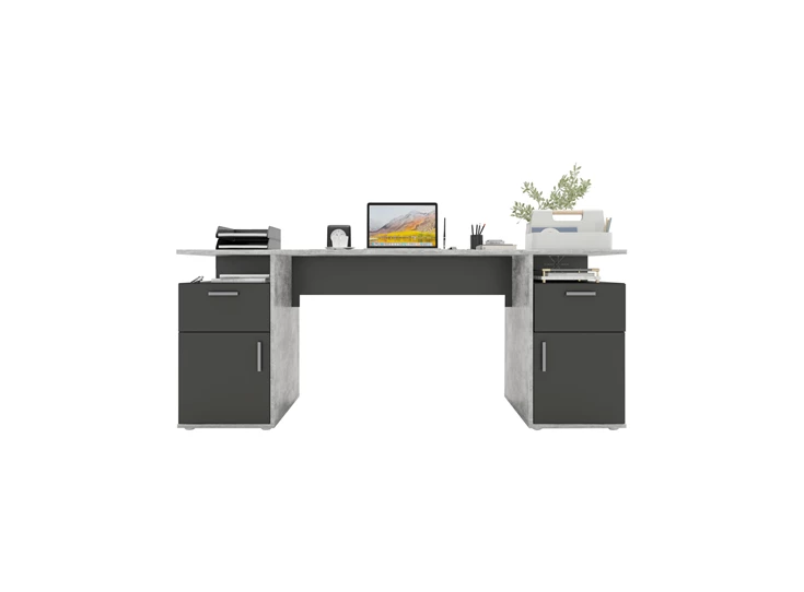 348-101 Levi 101 bureau antraciet productofoto recht met deco