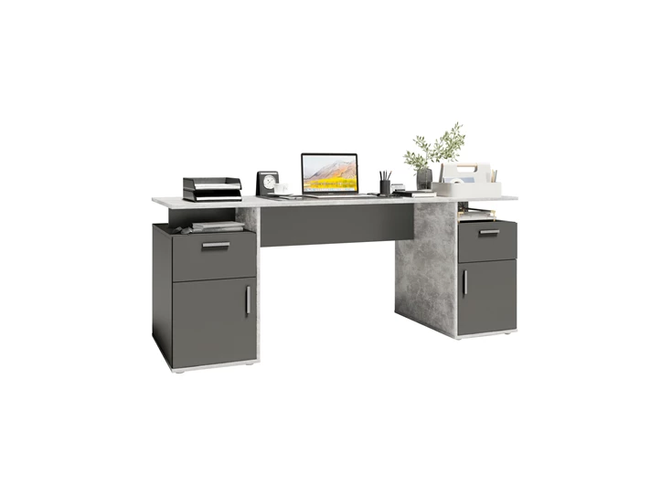 348-101 Levi 101 bureau antraciet productofoto schuin met deco