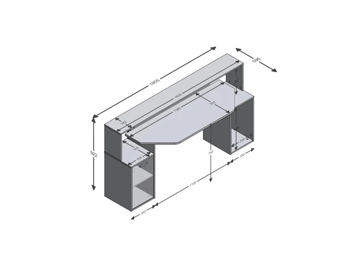 390-003 Zocker 3 gamebureau wit fmetingen