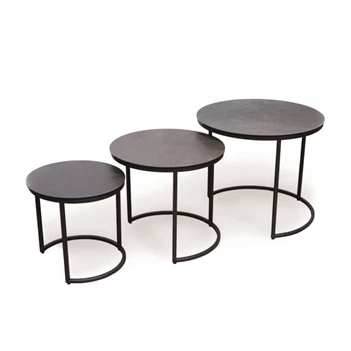 M1003239 Salontafelset Senjo 3100-CT58+CT48+CT38-Ceramic MXC202 donkergrijs