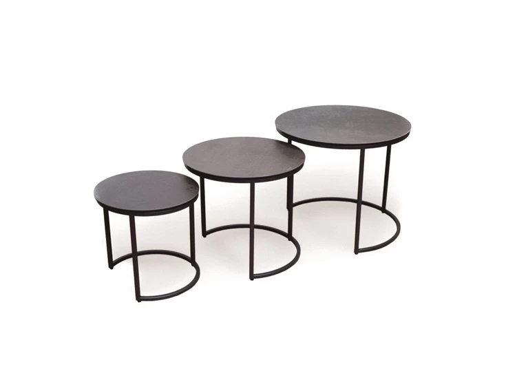 M1003239 Salontafelset Senjo 3100-CT58+CT48+CT38-Ceramic MXC202 donkergrijs