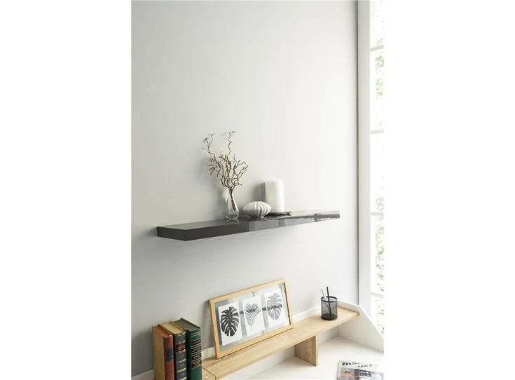 2404 Finori plank shelvy 80 L grijs hoogglans muur