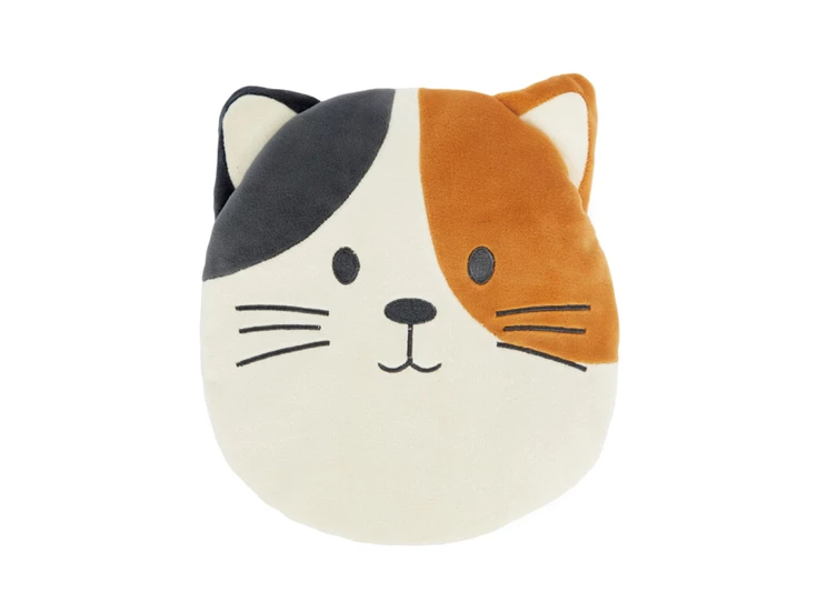 pittenkussen kat- calico- multicolor- polyester