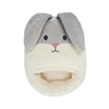 voetenwarmer konijn- wit/grijs- polyester