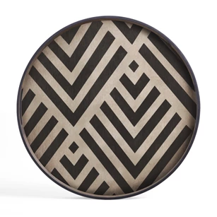 Dienblad Chevron Graphite Wooden Tray S 20932 Ethnicraft