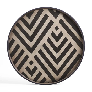 Dienblad Chevron Graphite Wooden Tray S 20932 Ethnicraft