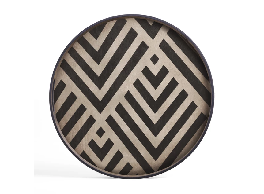 Dienblad Chevron Graphite Wooden Tray S 20932 Ethnicraft