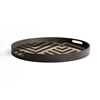 Liggend Dienblad Chevron Graphite Wooden Tray S 20932 Ethnicraft