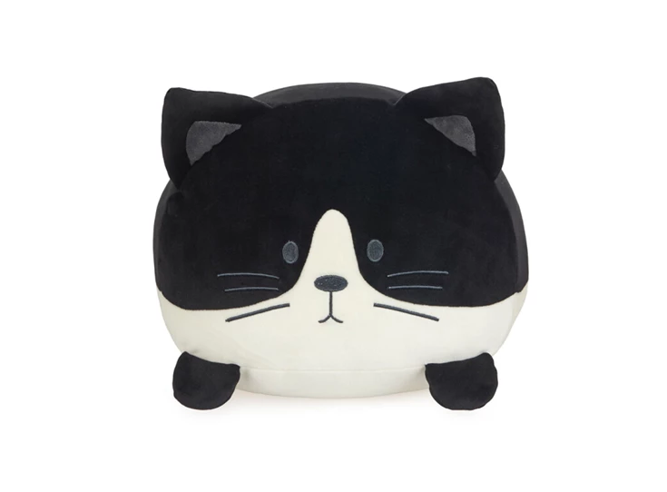 kussen kat frac wit zwart polyester