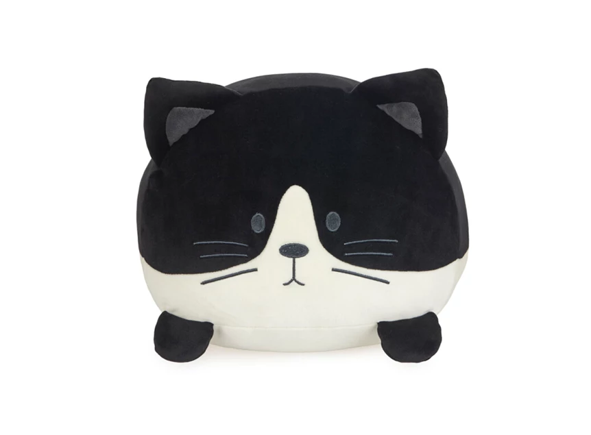 kussen kat frac wit zwart polyester