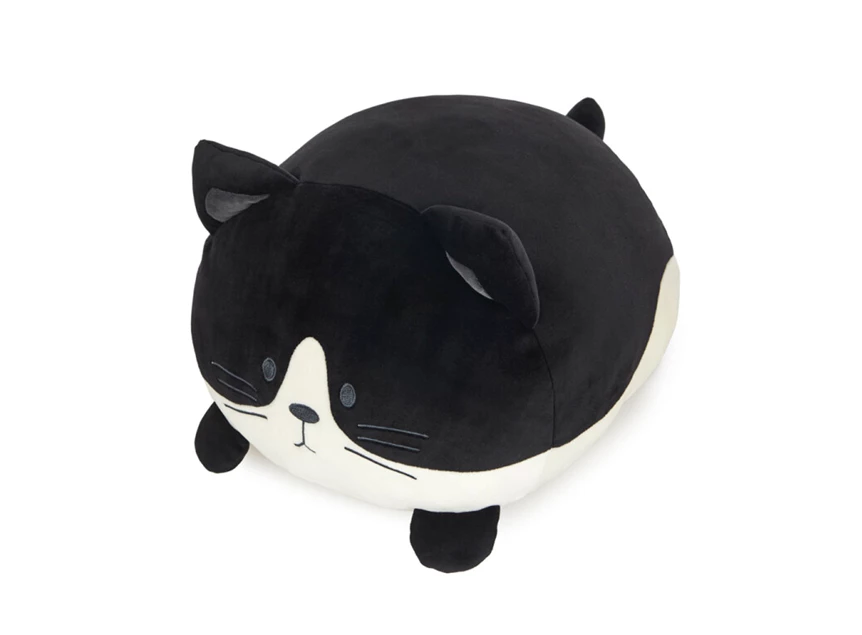 kussen kat frac wit zwart polyester zijkant