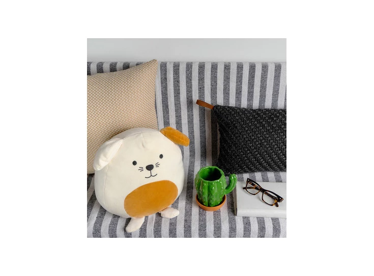 kussen hond- beige- polyester- sfeerbeeld