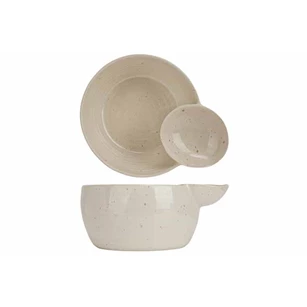 Amuse quartz kommetje met dip- D12-14,5xh6,5cm
