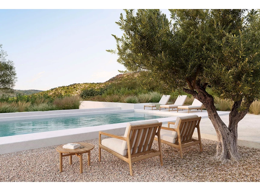 Sfeerfoto Teak Quatro Outdoor Side Table 10263 Ethnicraft