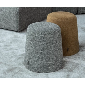 Poef DJ Tabs rond conische vorm stof Passe Partout