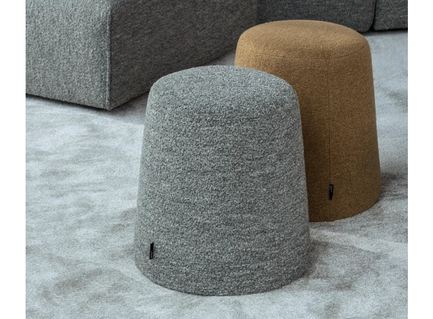 Poef DJ Tabs rond conische vorm stof Passe Partout