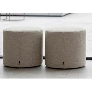 Poef DJ Pouf Round stof greige Passe Partout