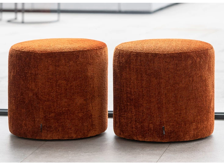 Poef DJ Pouf Round stof roest Passe Partout