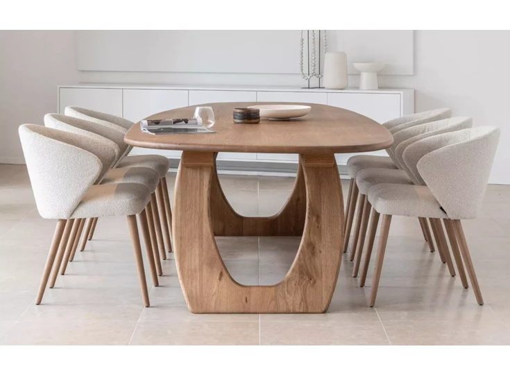 Front Eettafel Bali Dining Table massief eik Passe Partout