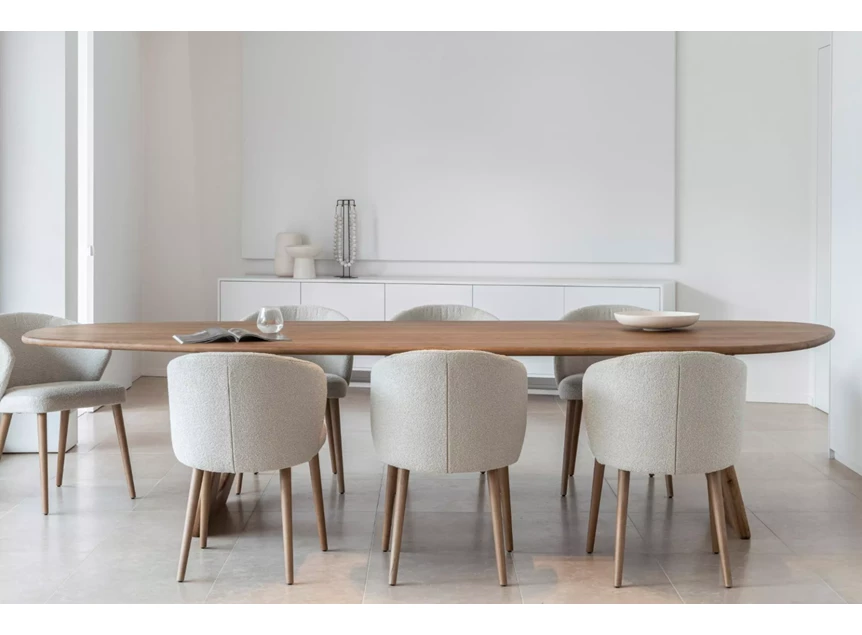 Zijkant Eettafel Bali Dining Table massief eik Passe Partout