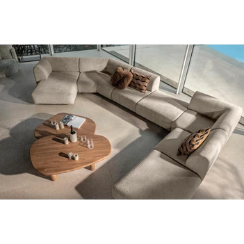 Hoeksalon Saki met longchair stof Passe Partout