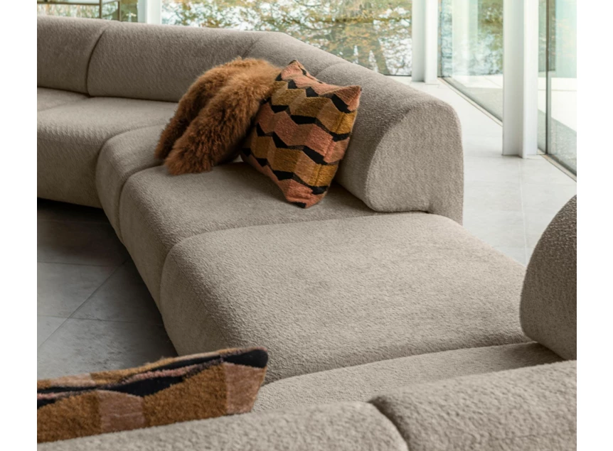 Zitkussens Hoeksalon Saki met longchair stof Passe Partout