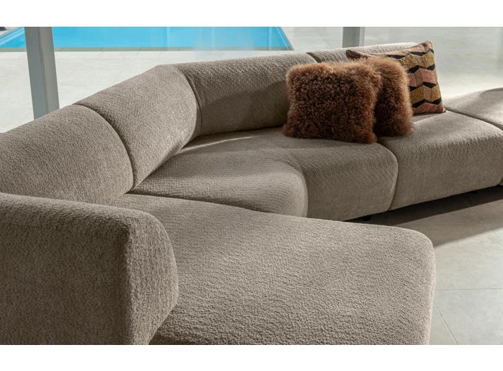 Zijde Hoeksalon Saki met longchair stof Passe Partout