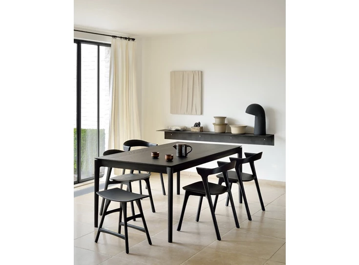 Sfeerfoto Oak Bok Black Extendable Dining Table 51543 Ethnicraft