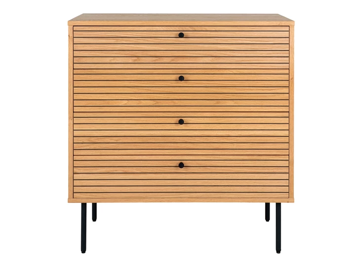 Commode Kyoto eik fineer 80cm 3101005 recht vooraanzicht gesloten