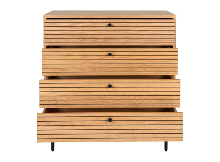 Commode Kyoto eik fineer 80cm 3101005 recht vooraanzicht open