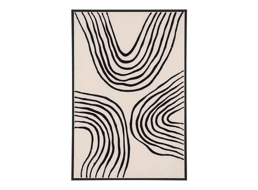 Canvas Lipari beige zwart No.2 60x90cm 4981051 recht vooraanzicht