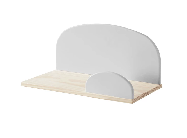 KIHP4515 wandplank kiddy grijs massief grenen mdf vipack 45cm opbergen